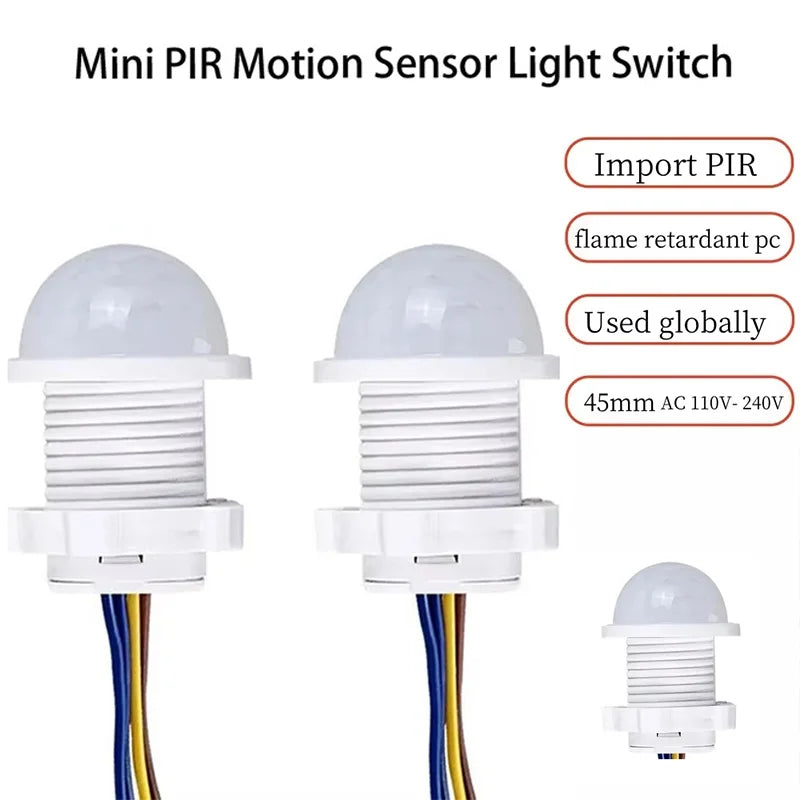 Smart PIR Motion Sensor Light Switch AC 110V- 240V Human Body Pir Infrared Detector Auto On Off Smart Switch Sensor Night Lamp Zpaxo