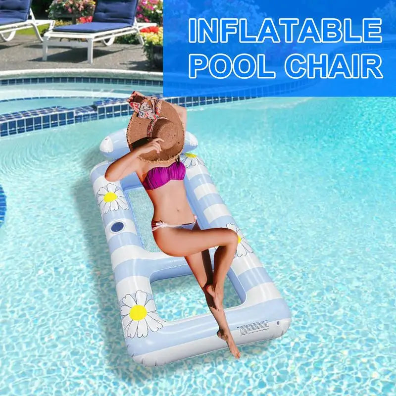 Pool Float Inflatable Floats Adult Pillow Support Portable Bed Zpaxo