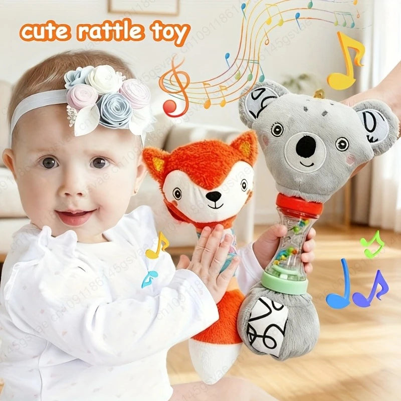 Dutora Baby Rattle Toy – Fox & Koala Sensory Play Toy Baby Rattle Toy Zpaxo