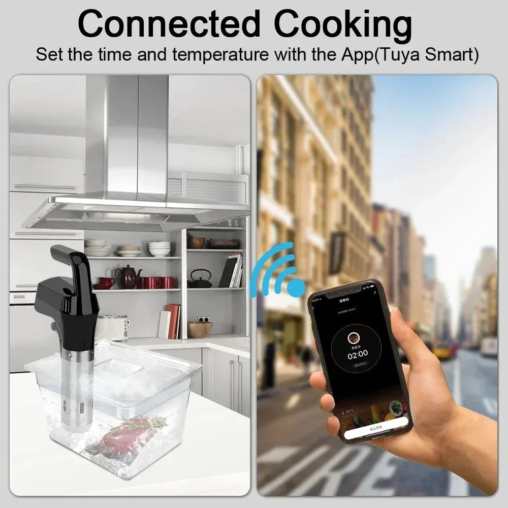 Waterproof Smart Slow Cooker 1100W Vacuum Sous Vide Cooker Digital Display Immersion Circulator Accurate slow Cooking Machine Zpaxo