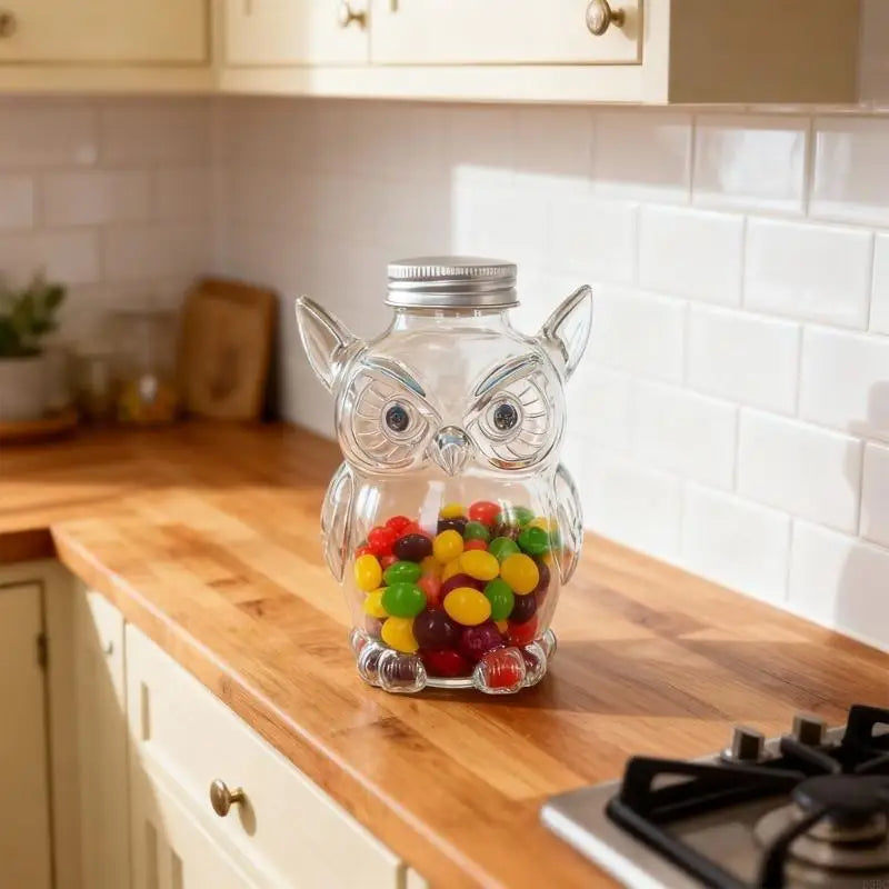 Chihuahua Shaped Glass Cookie Jar Airtight Pet Supports Storage