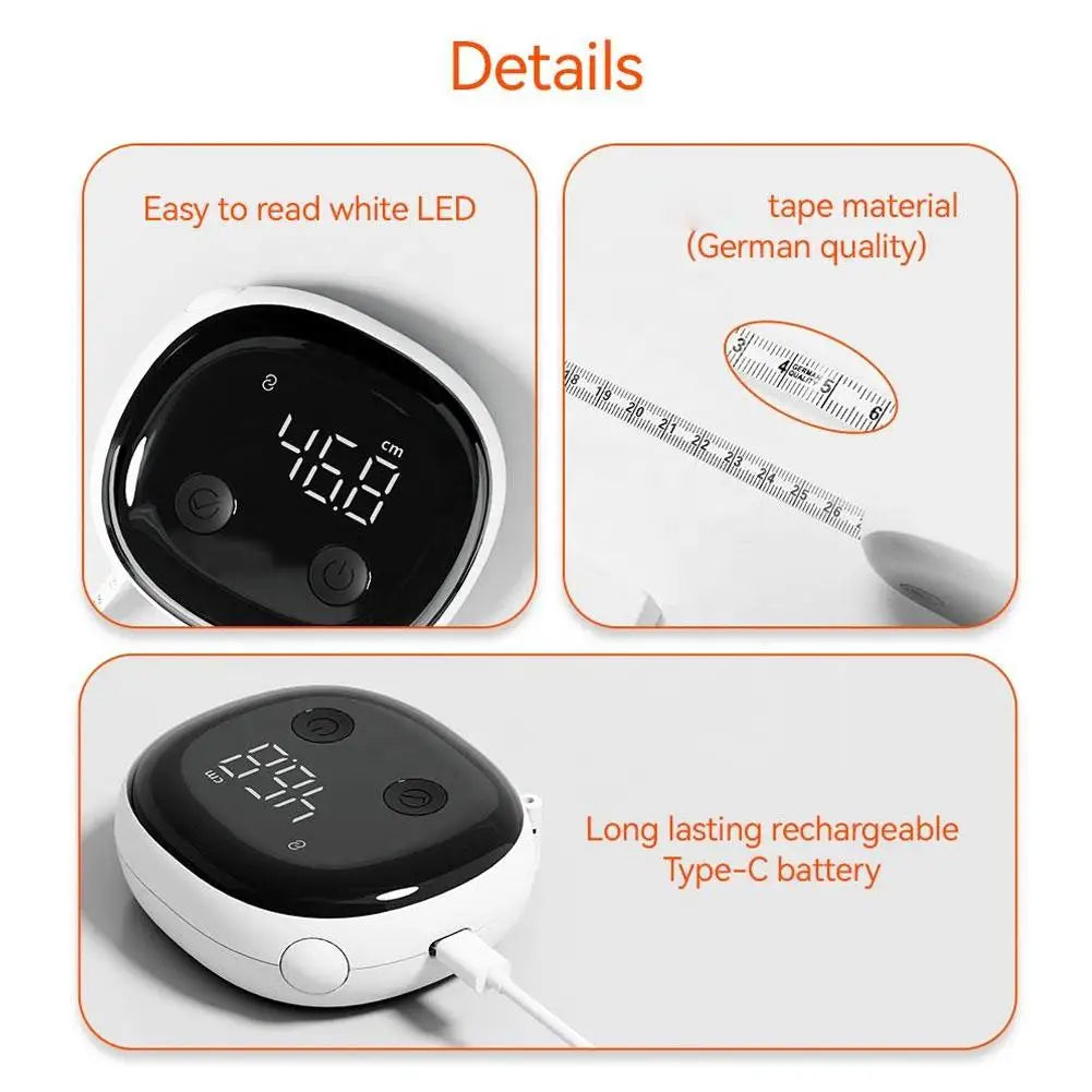 Smart Bluetooth Body Tape Measure | Digital Caliper App Sync Smart Body Tape Measure Zpaxo 2PCS