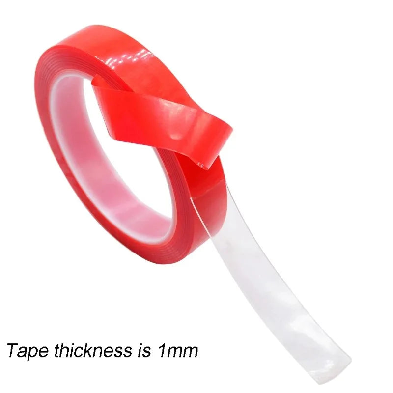 Car Strong Double Sided Adhesive Stickers Tape Nano Transparent Reusable Waterproof Auto Tape Clean Tools Car Protect Sticker Zpaxo