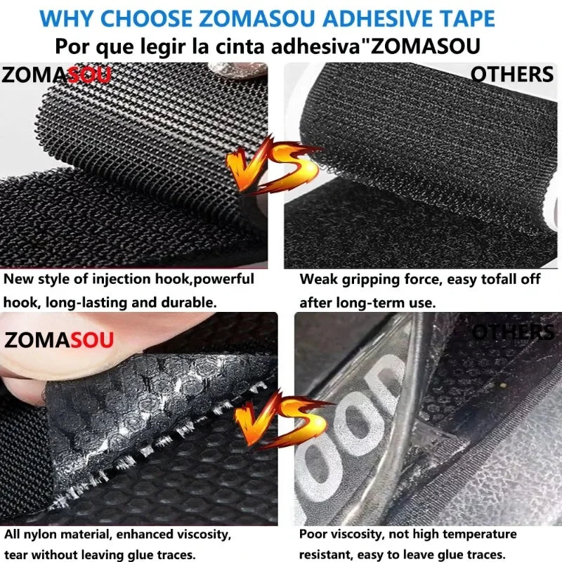 10 100 Self Adhesive Fastener Tape Extra Strong Carpet Fixing Sticker