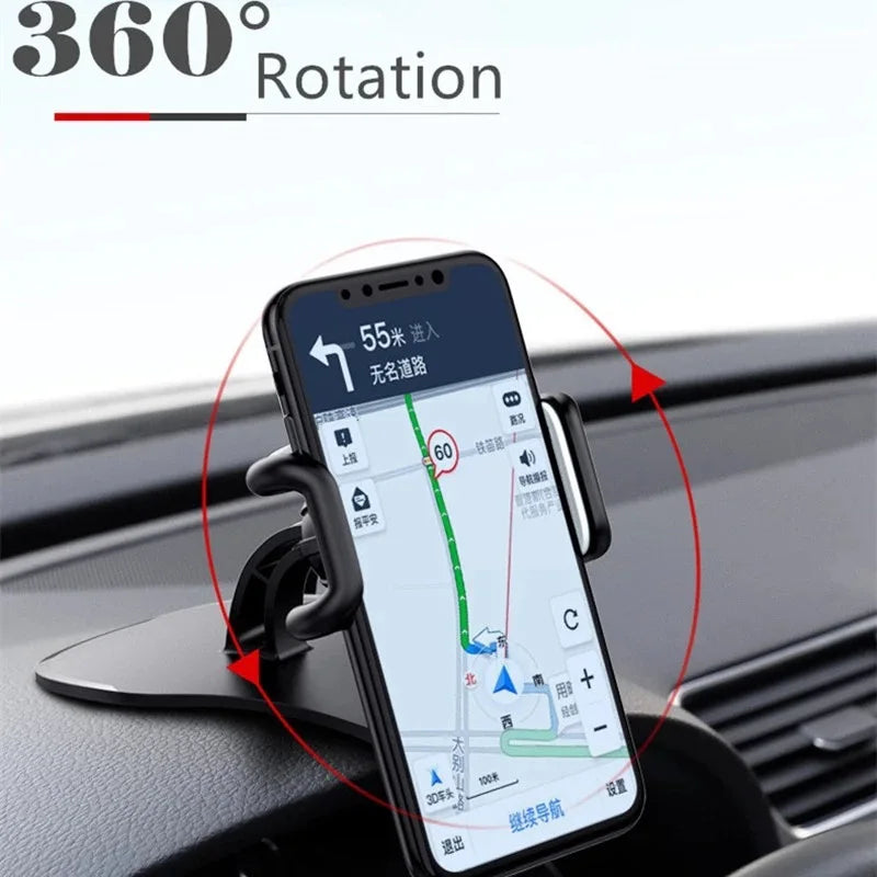 360 Degrees Rotate Car Phone Holder Universal Dashboard Mount Clip