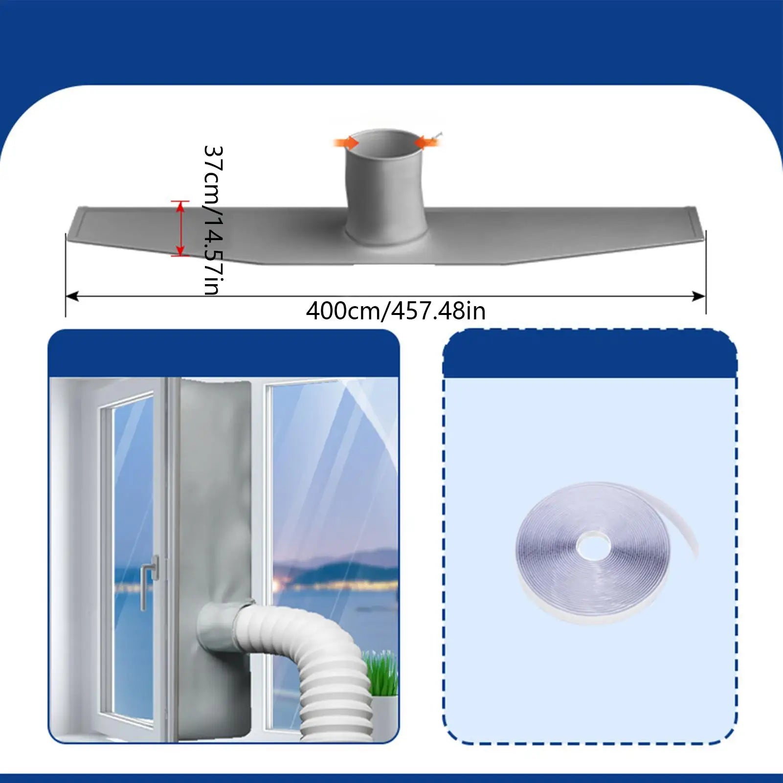 Window Seal Portable Air Conditioner Adhesive Fastener Waterproof