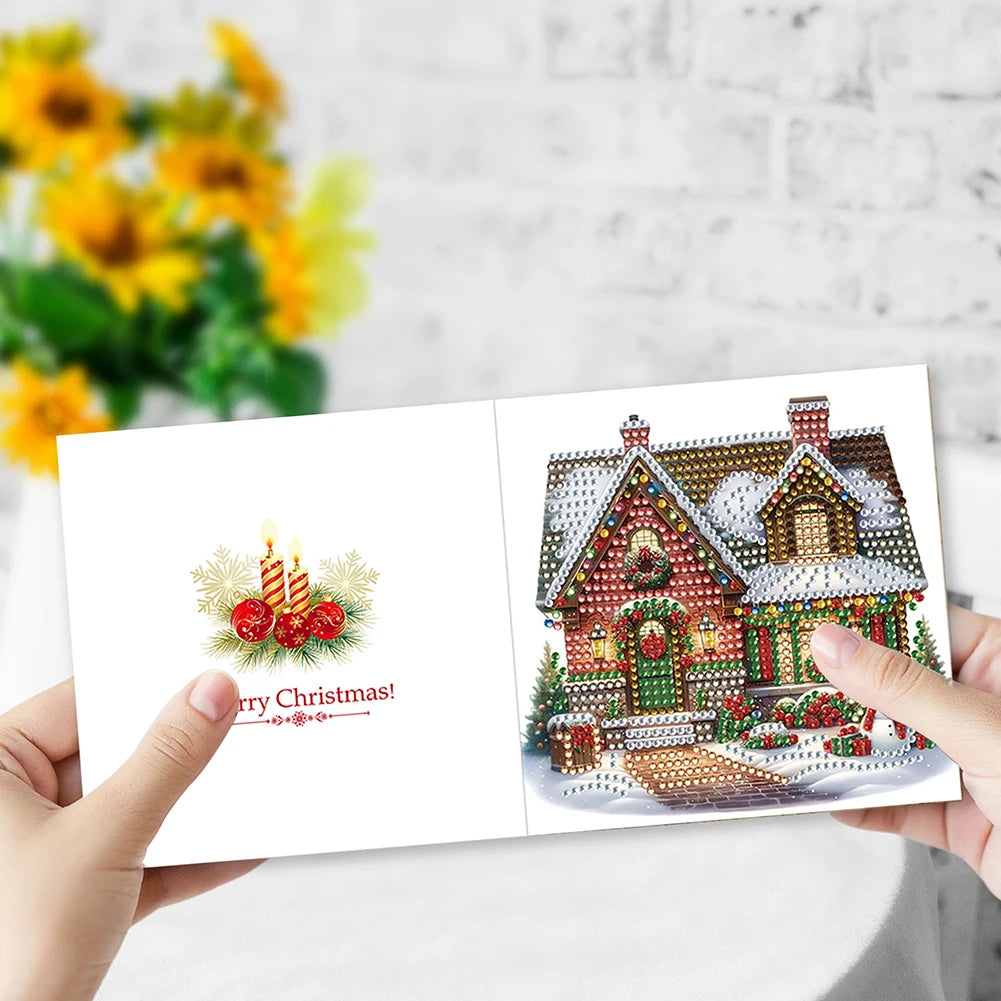 DIY Rhinestone Diamond Art Mosaic Postcards Greeting Cards Birthdays
