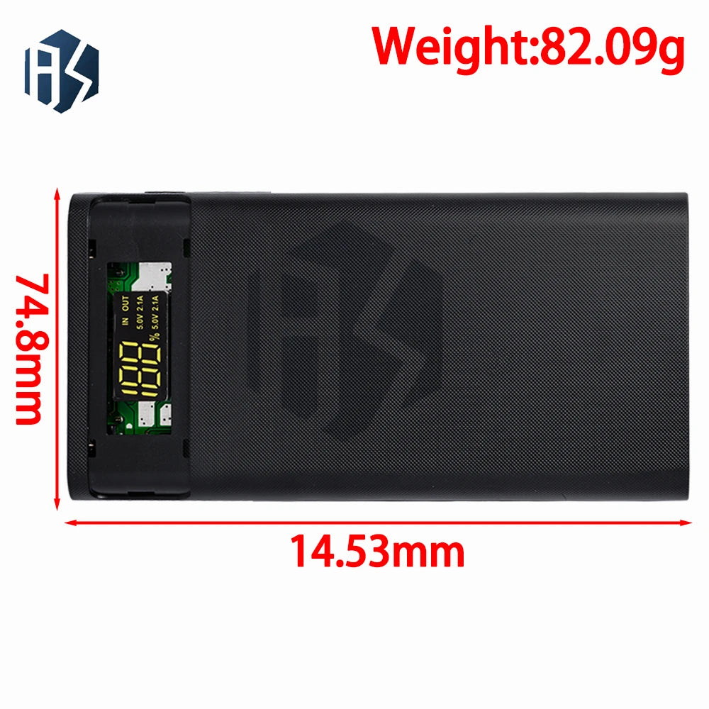 6-Slot 18650 Battery Storage Box, Type-C Micro USB 5V DIY Power Bank Charging Holder Case Zpaxo