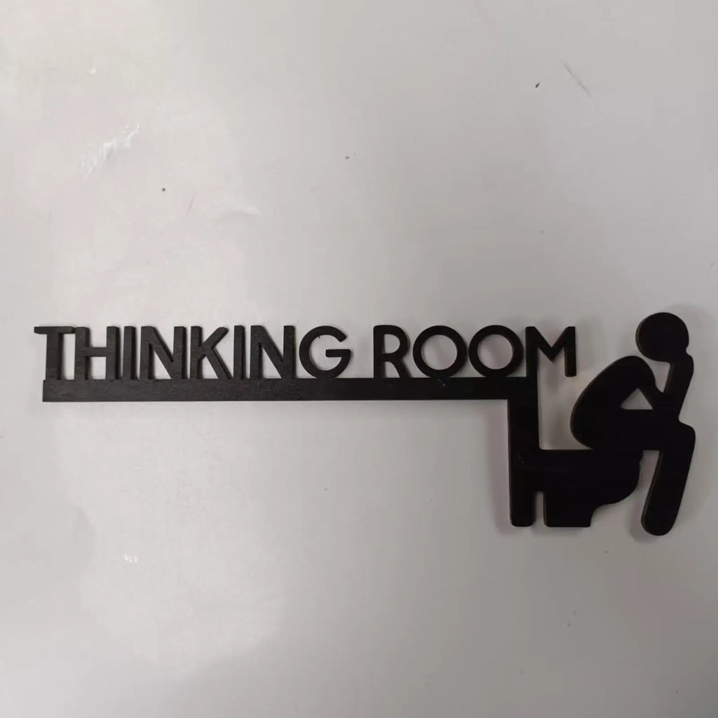 Thinking Room Bathroom Sign over Door Thinking Room Fun Wood Toilet Door Sign Unique Thinking Room Fun Toilet Door Sign Funny Zpaxo Default Title