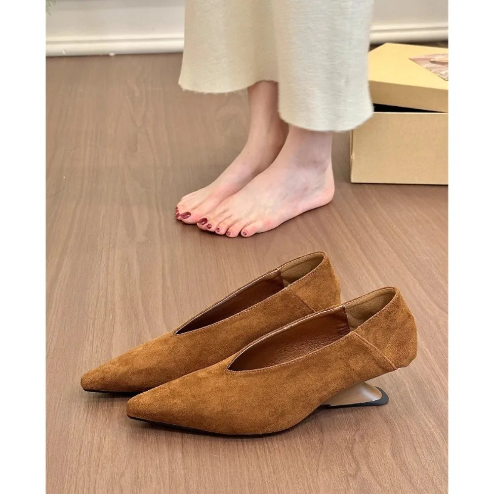 Pointed 1 Slip-on Women's Shoes Elegant Heels Daily Slim Fit Dress