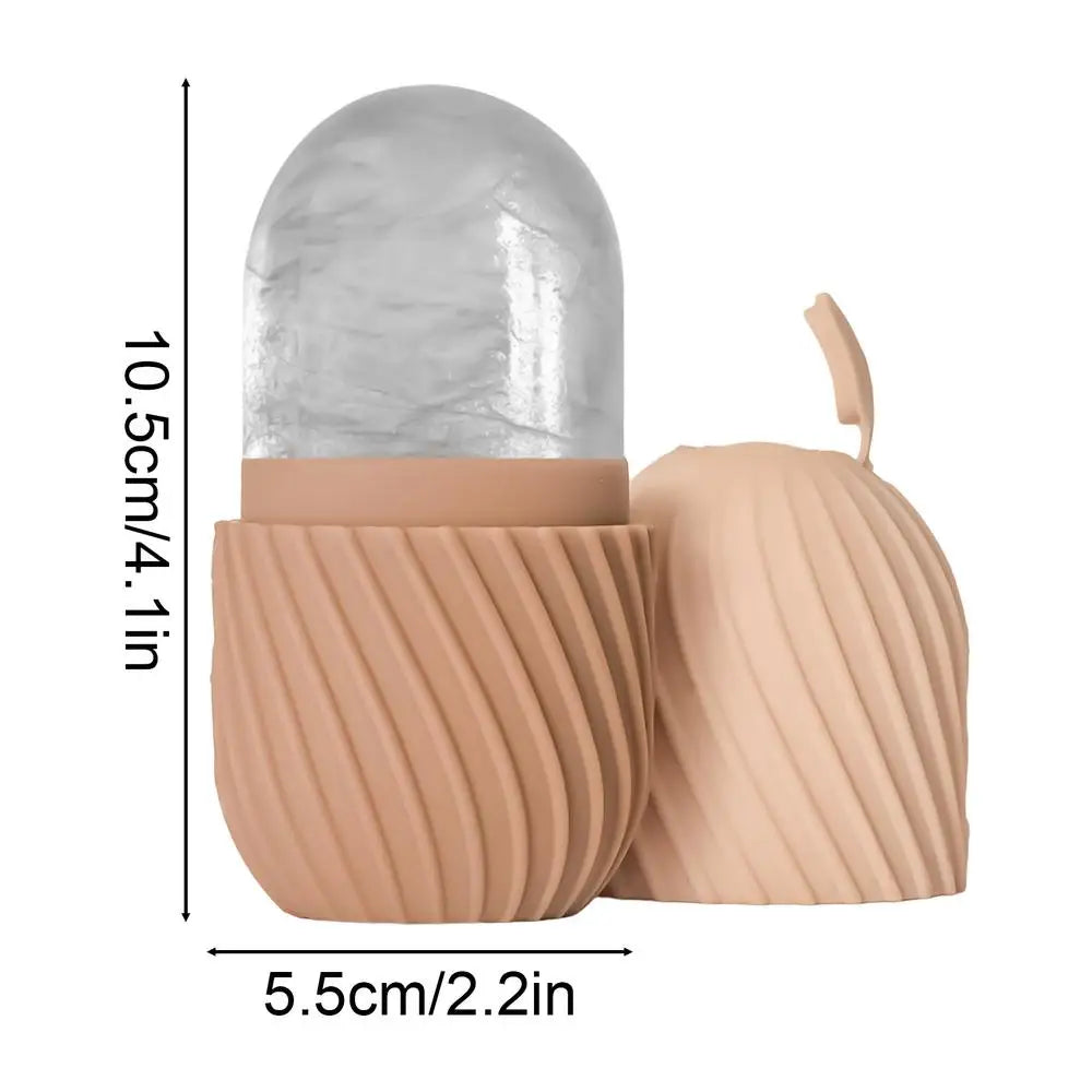 Face Ice Roller Silicone Reusable Massage Skincare Puffiness Dark Zpaxo B