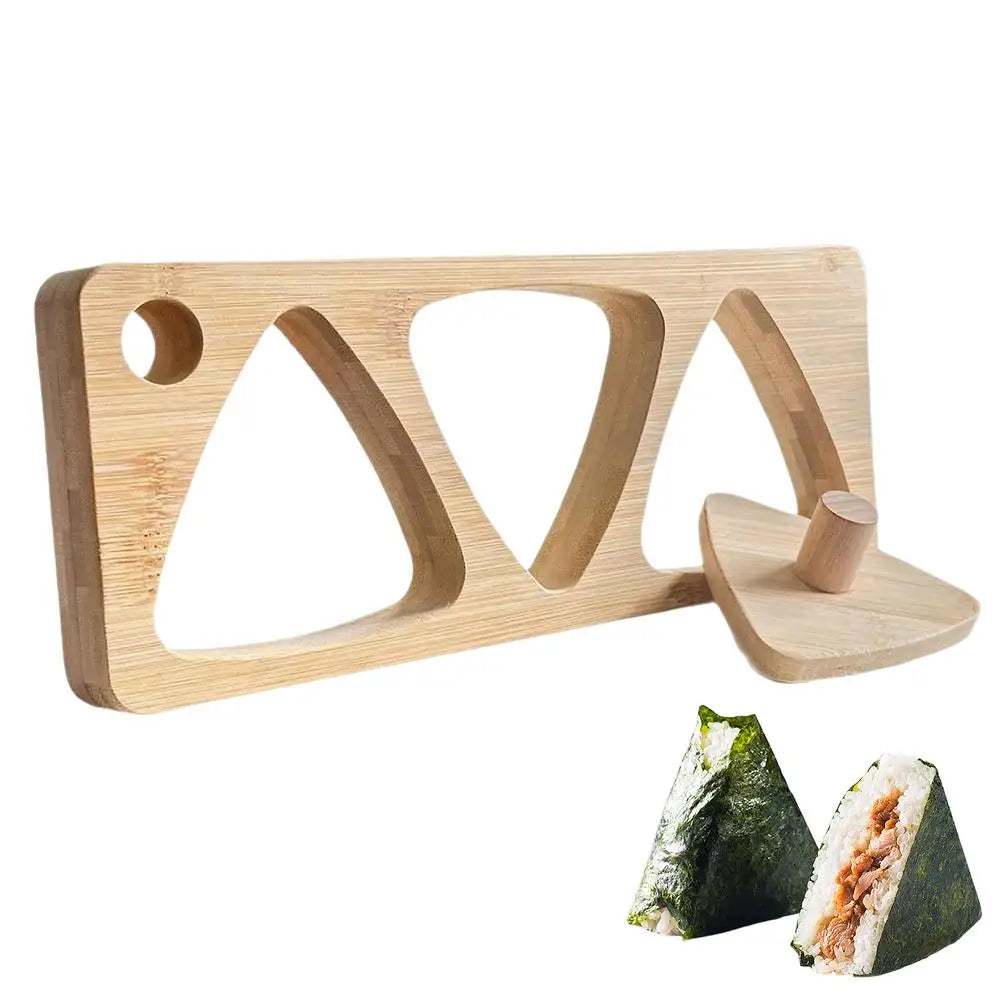 Riceball Mold Classic Wooden Non Stick Sushi Press Triangular Rice Ball Sushi Mold for Home Picnic Lunch DIY Meal Prep Zpaxo B CN