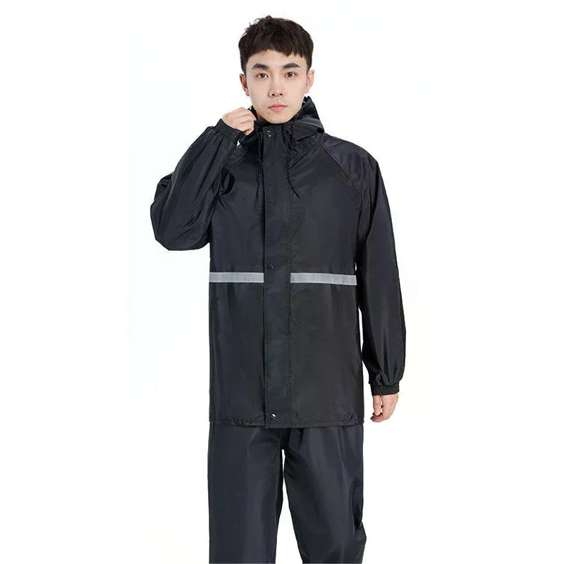 Hooded Coat Pant Rain Suit Women Men Outdoor Waterproof Gear Zpaxo