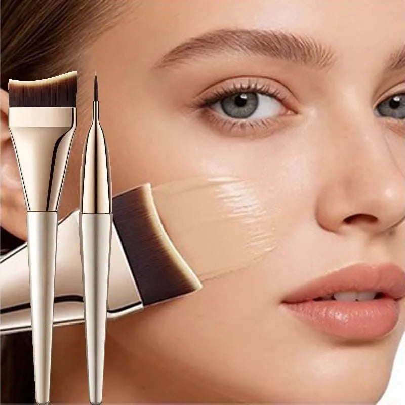 1 Ultra-thin One-line Foundation Brush Crescent-shaped Paint-free