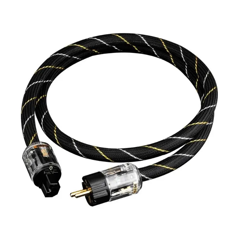 652F Enhances Conductivity Power Cord with Reinforced Cotton Plaited Sheath Easy to Carry Cable for Player & Amplifier Zpaxo