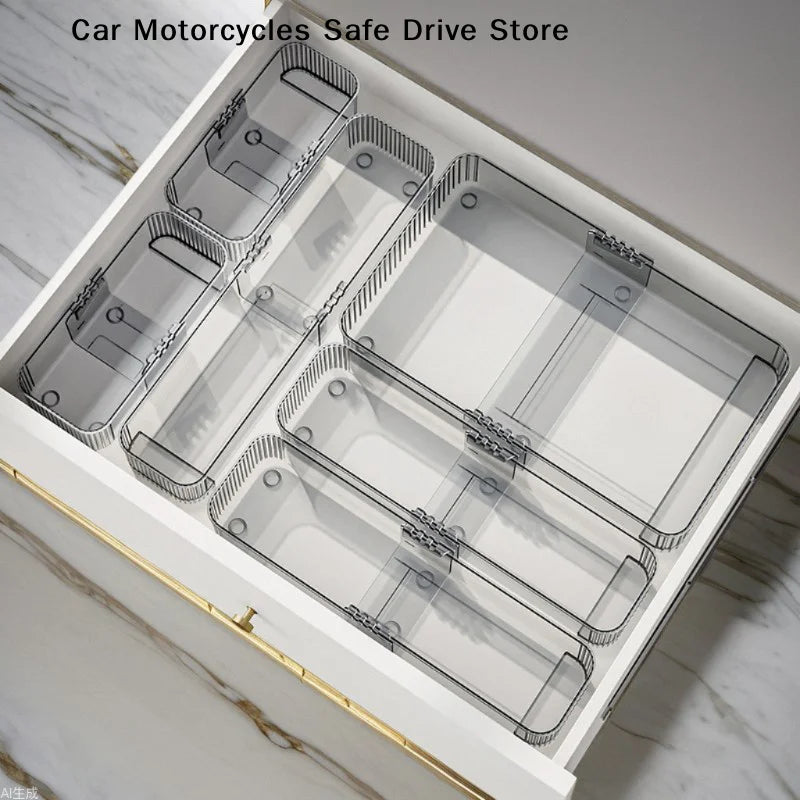 CMExpandable Drawer Organizer Storage Bins Plastic Divider Box