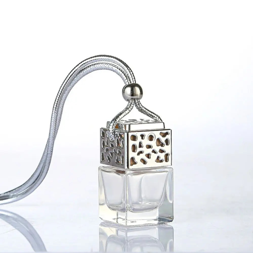 Portable Perfume Bottle Glass Pendant Car Fragrant Capsule Refillable Zpaxo