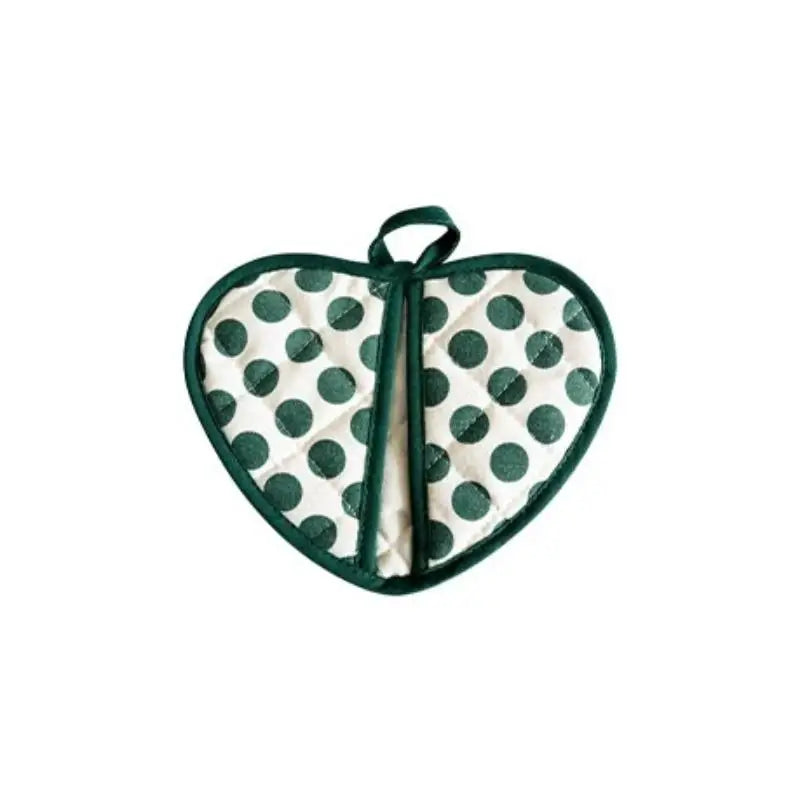 Heart-shaped Hand Clip Heat Insulation Pad Coaster Anti-scalding Zpaxo 1PCS Green