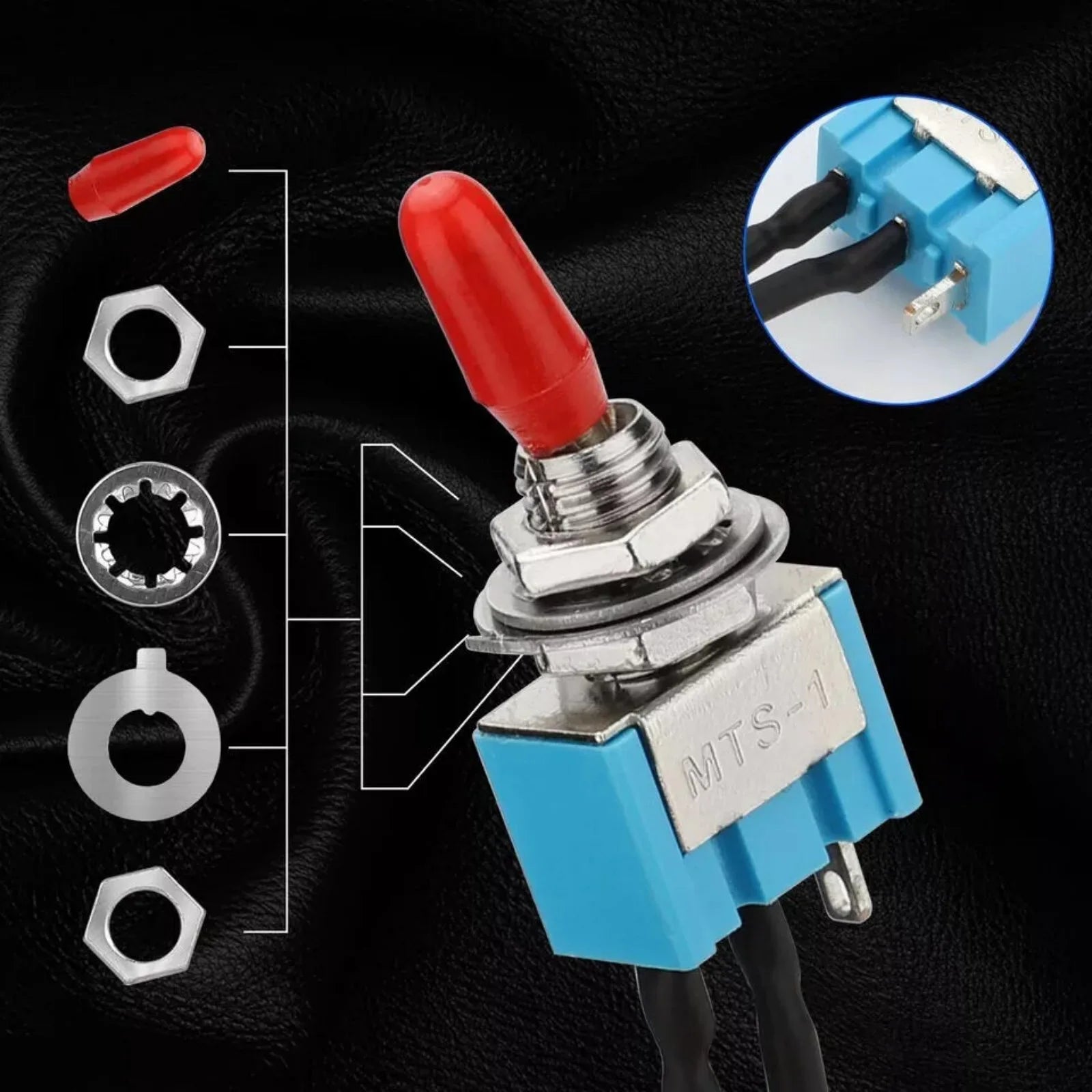 Professional Car Mini Toggle Switch Pre-wired ON-Off 2 Position 3 Pin