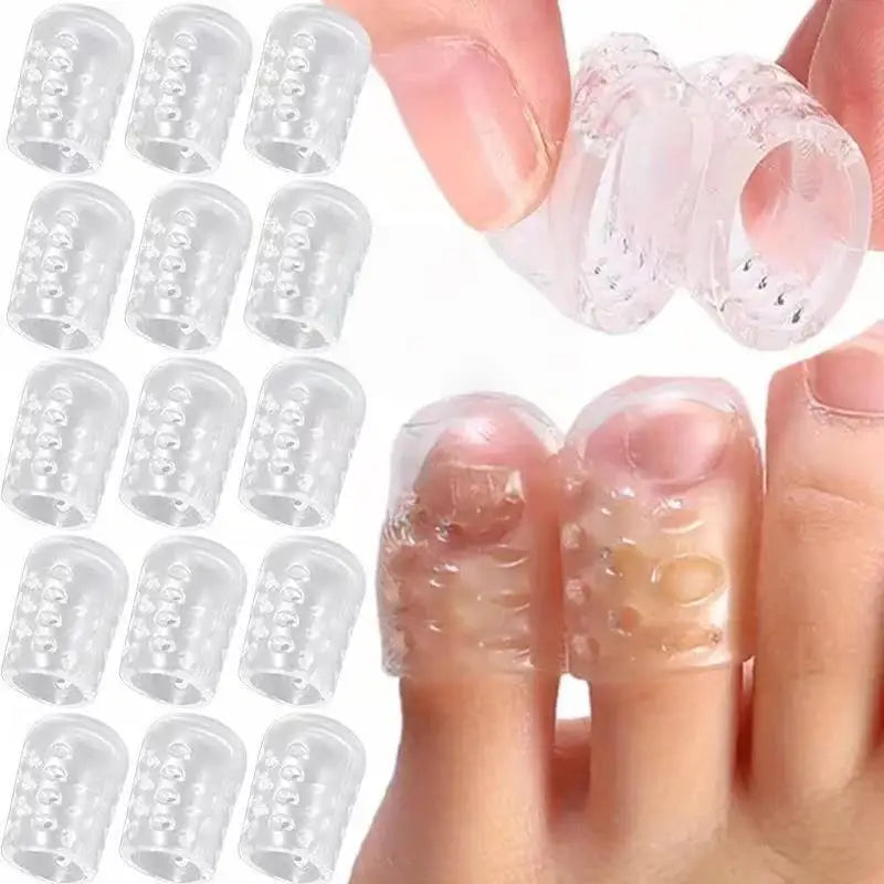 20pcs Transparent Toe Protectors – Elastic Covers Prevent Blisters, for Sensitive Feet & Shoe Comfort Zpaxo