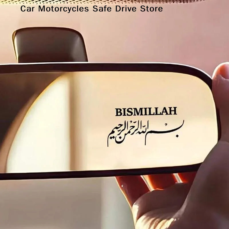 Arabic Islamic Car Stickers Waterproof Muslim Decals Vehicle Rearview