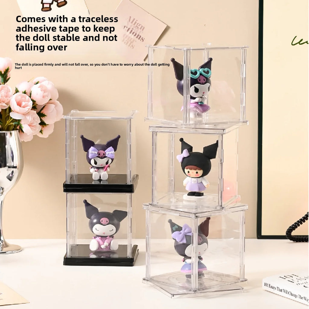 Rotating Stackable Display Case - Organizer & Storage Box for Blind Box Toys, Action Figures, and Collectibles Zpaxo