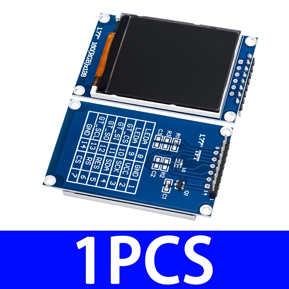 1 77-inch ST7735S TFT LCD Display Module 128x160 Resolution SPI Zpaxo 1PCS