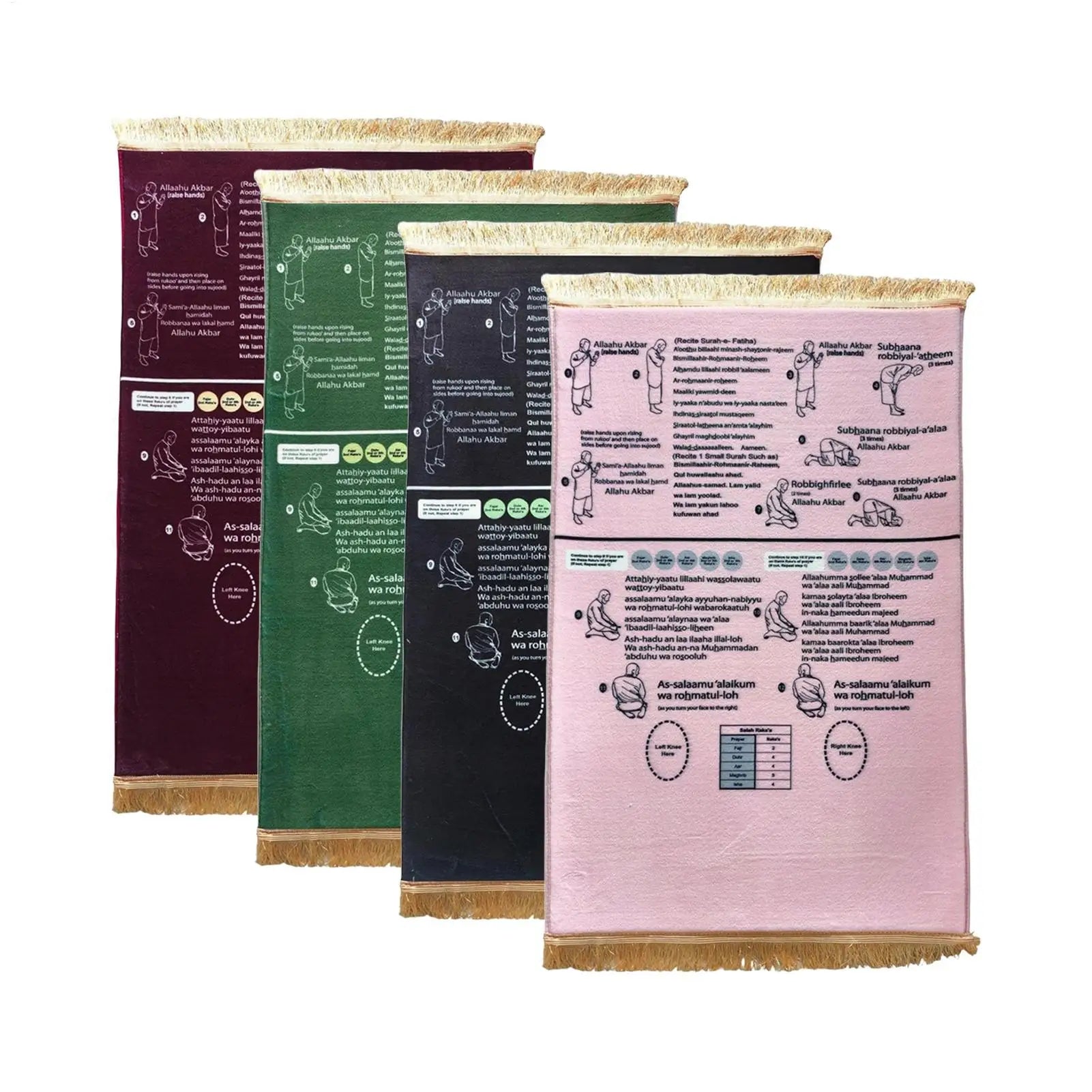 Prayer Mat 50x90cm Bilingual Guided Educational Rug Soft Step