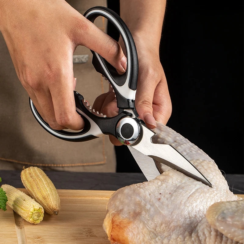Multifunctional Stainless Steel Kitchen Scissors Gadgets Scale Zpaxo