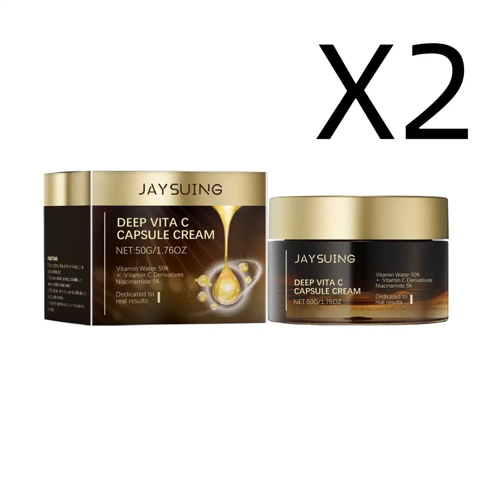 Vitamin C Face Cream – Brighten, Firm & Moisturize | 50g Vitamin C Face Cream Zpaxo 2x50g Boxes
