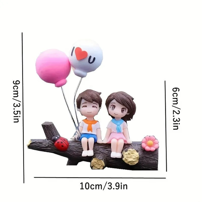 Tree Branch Couple Car Ornament – Resin Dashboard Decor Car Interior Ornament Zpaxo