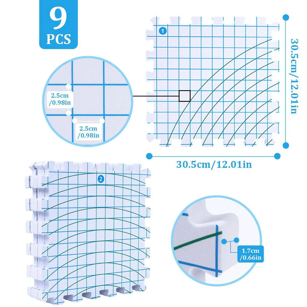 Blocking Mats For Knitting Square Crocheting Tool Crocheting Blocking Boards For Knitters Crocheters Fiber Artists Garments Zpaxo