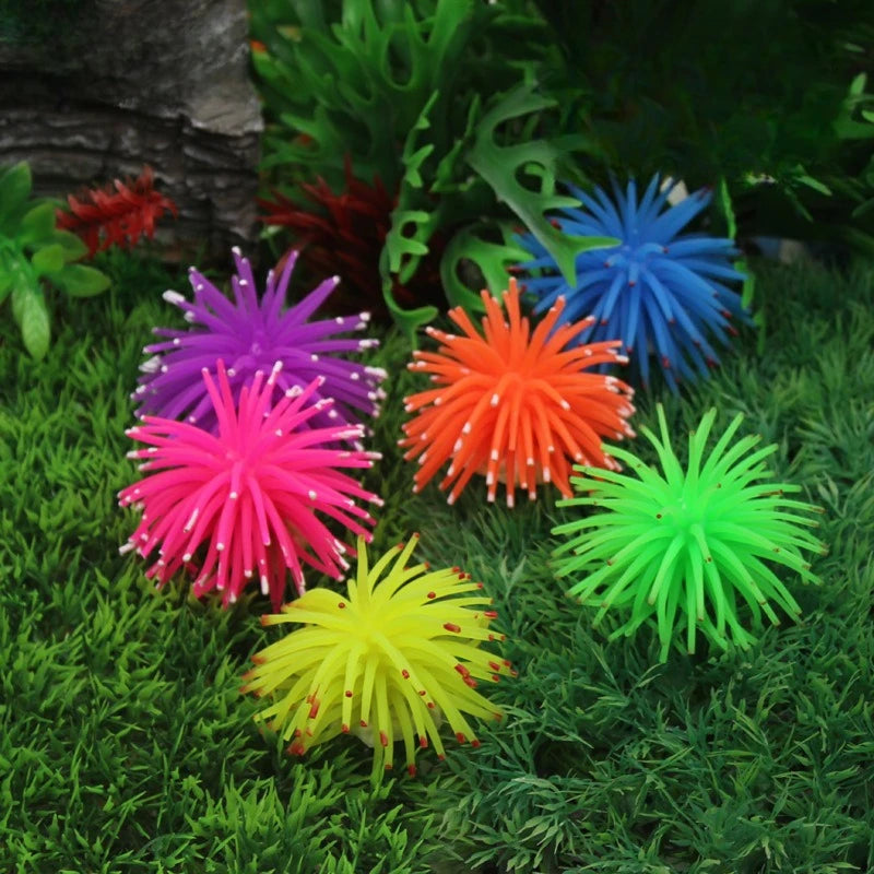 Artificial Aquatic Plant Soft Sea Urchin Coral Aquarium Fish Tank