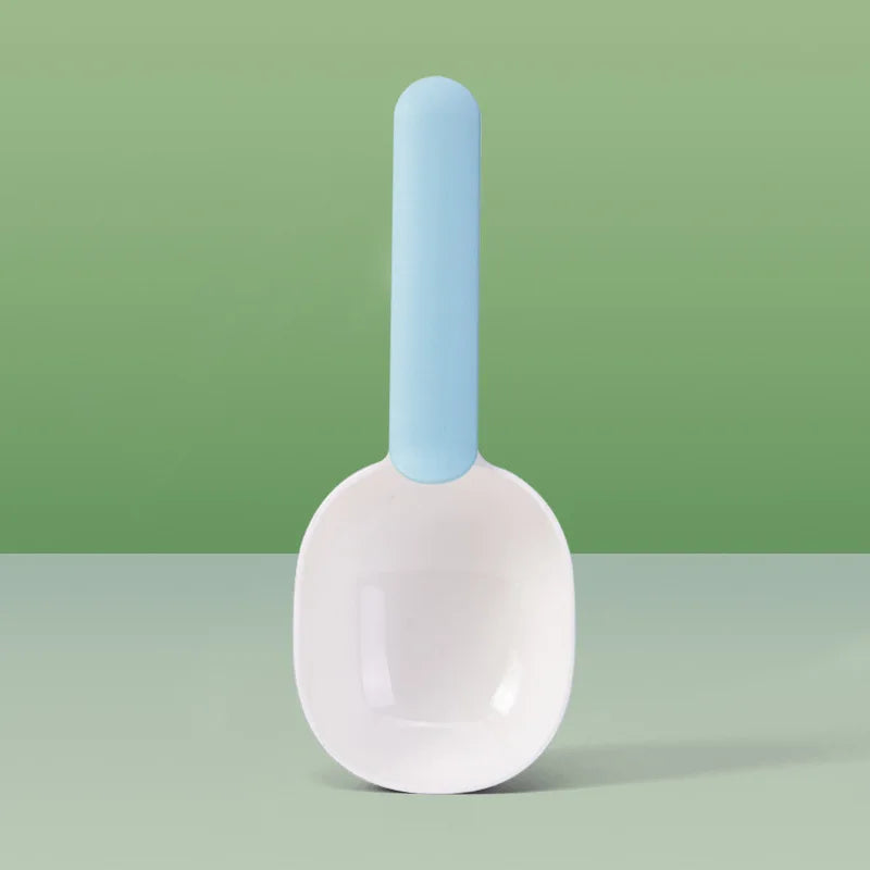 Leak Proof Portable Eco Friendly Fashion Pet Food Scoop Zpaxo white-blue