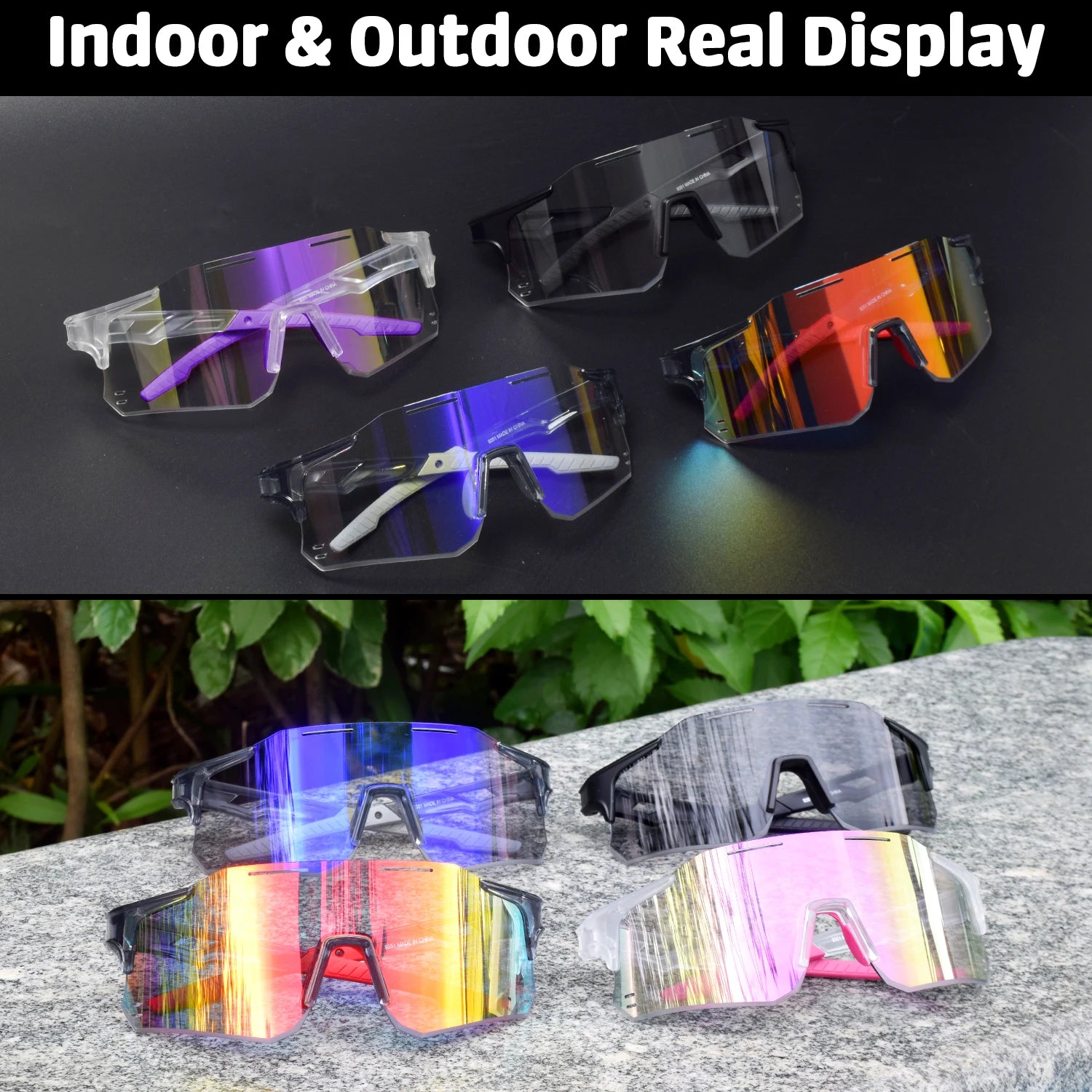 Toptrek Outdoor Photochromic Sunglasses Cycling Sports MTB Running Glasses Hiking Bicycle Goggles Men Women UV400 Bike Eyewear Zpaxo