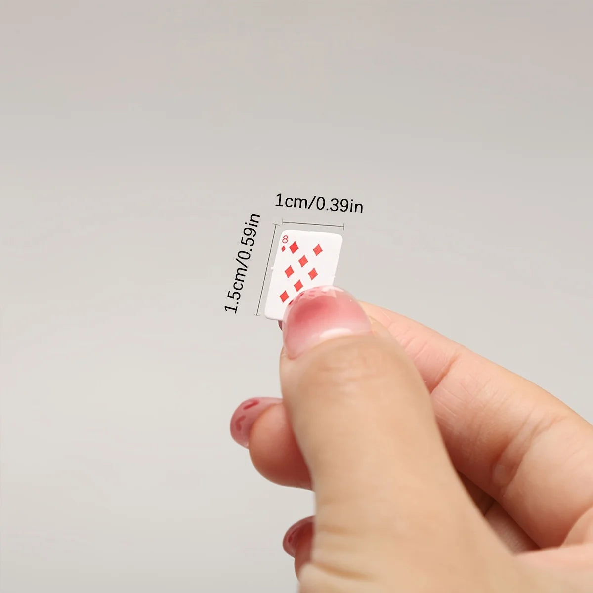 1:12 Miniature Poker Cards – Dollhouse Prop & Party Decor