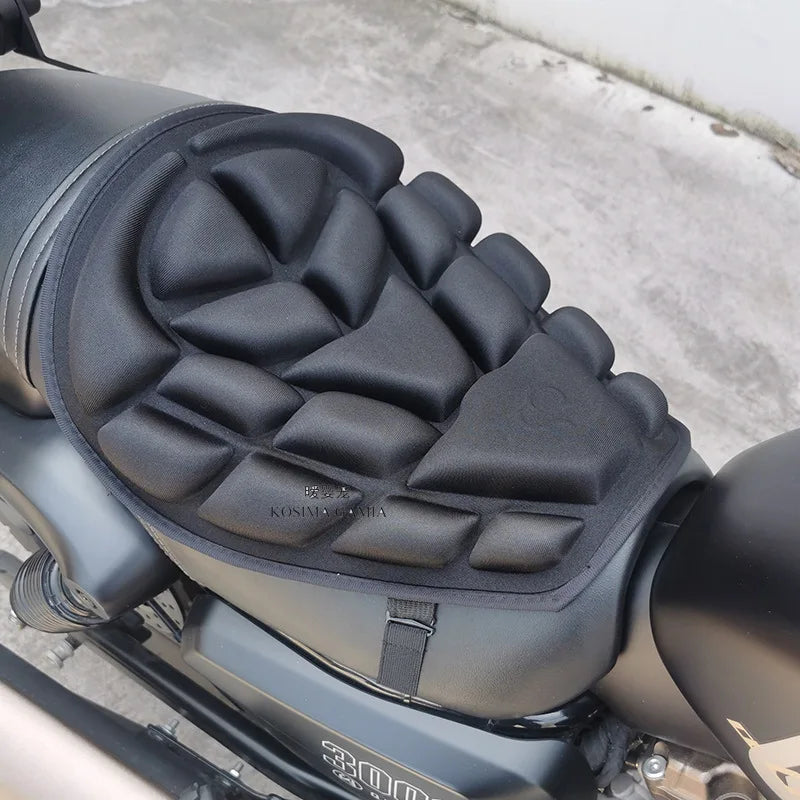 Universal Motorcycle Gel Seat Cover – 3D Air Cushion Saddle Pad
