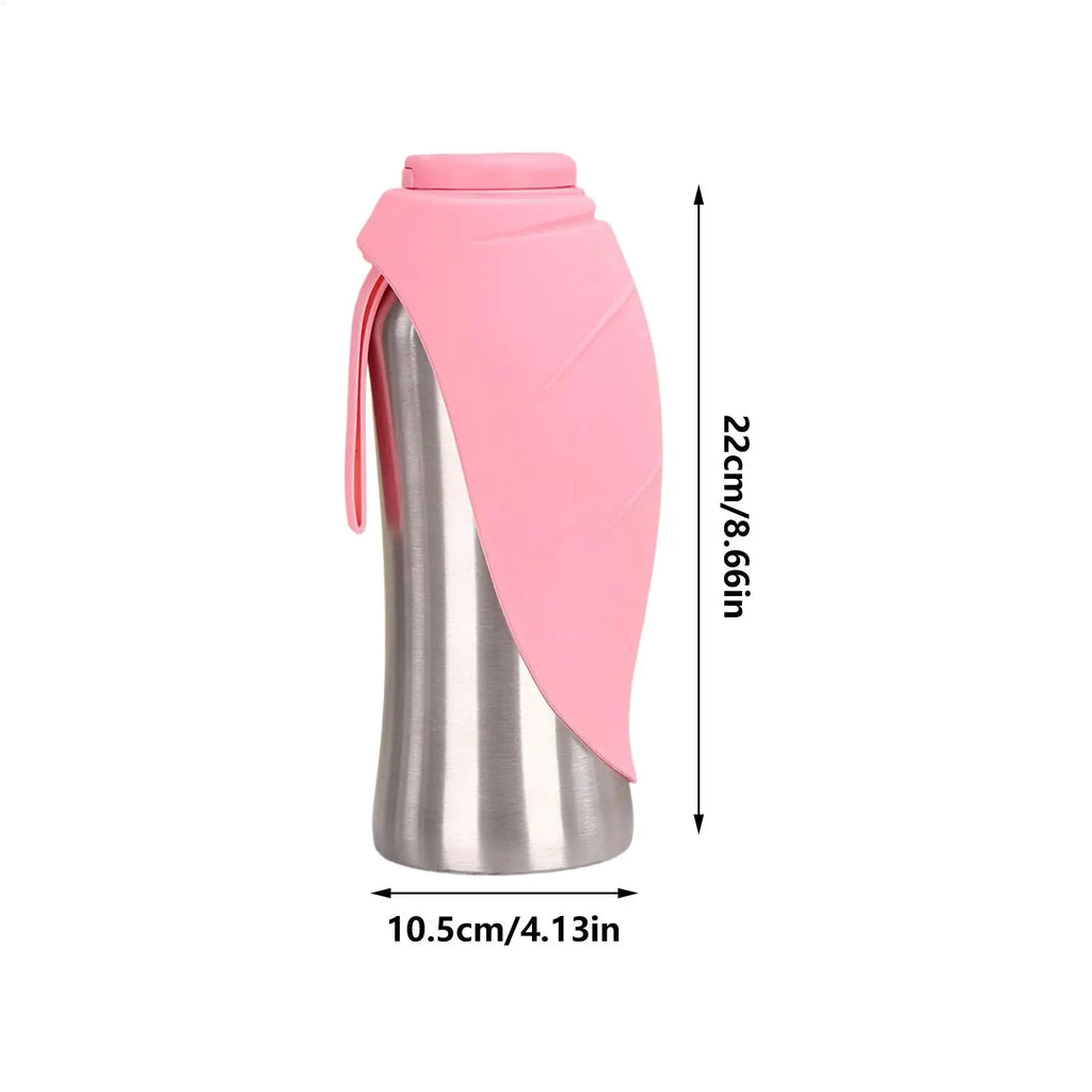 Dog Water Bottle Portable Handle Large Stainless Steel Cup Travel