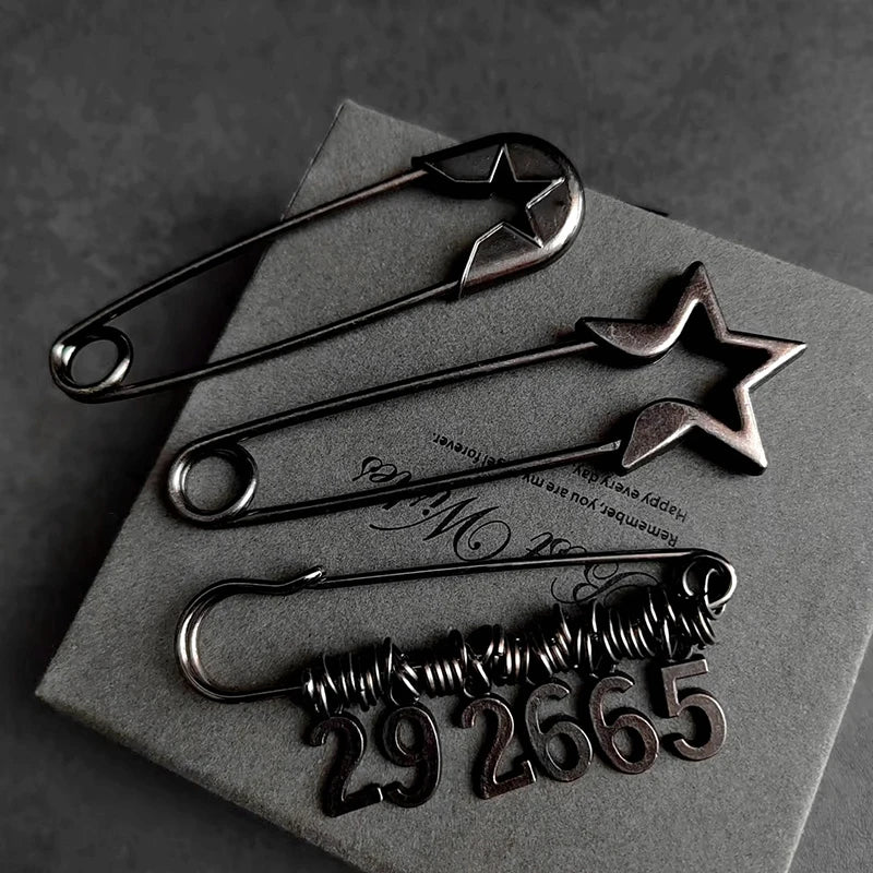 Retro Large Metal Safety Pin – Zinc Alloy for Jeans & Scarves
