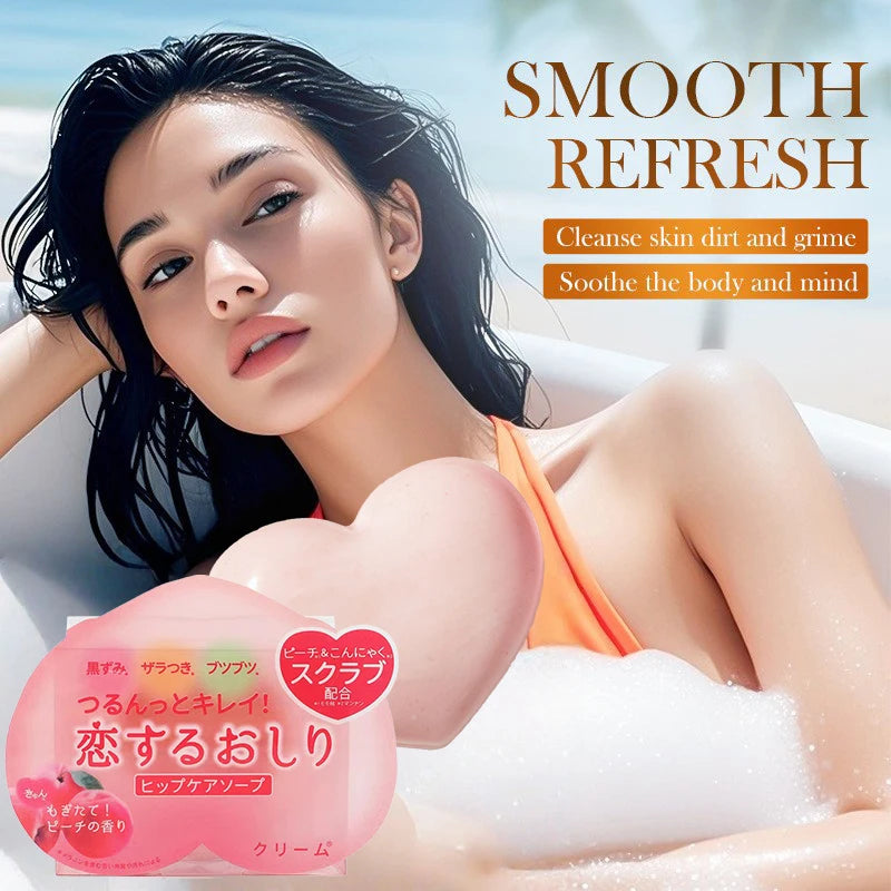 Peach Shaped Soap Intimate Skin Exfoliating Bar Moisturizing Feminine Care Smooth Tender Skin Daily Cleaning Care Products Zpaxo