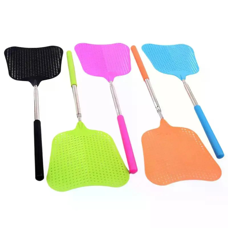 Telescopic Fly Swatters Durable Plastic Heavy Duty Flyswatter With Stainless Mosquito Repellent Tool Home Accessories Tools Zpaxo