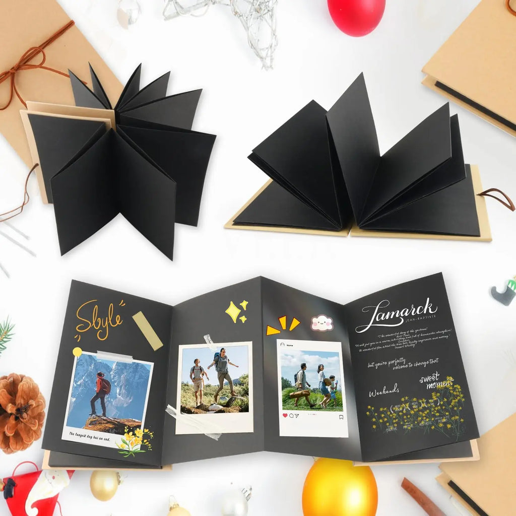 Accordion Fold-Out Scrapbook Album – Stand-Up Display