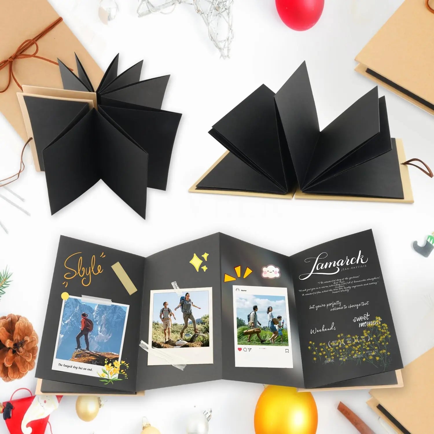 Accordion Fold-Out Scrapbook Album – Stand-Up Display