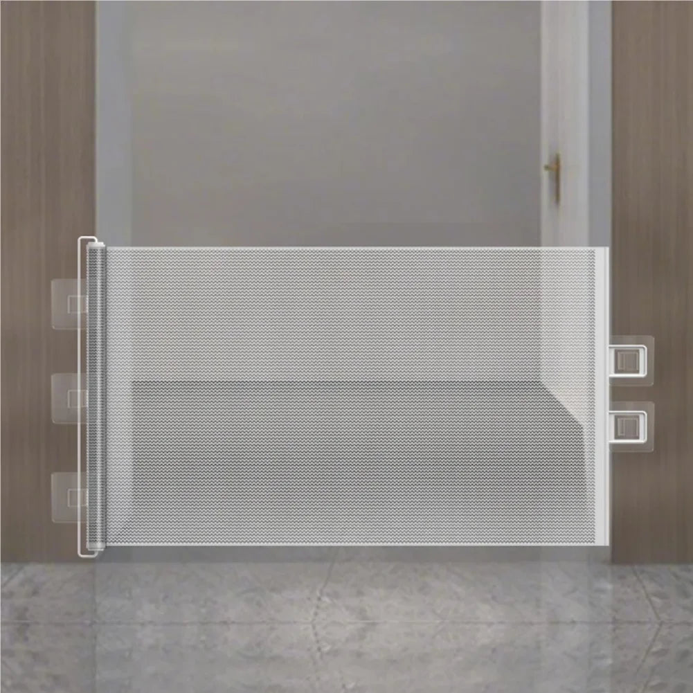 2025 Hot Retractable Pet Gate - Anti-Escape Reinforced Mesh, No-Drill Safety Barrier for Puppies/Kittens, Stairs/Hallway/Balcony Zpaxo