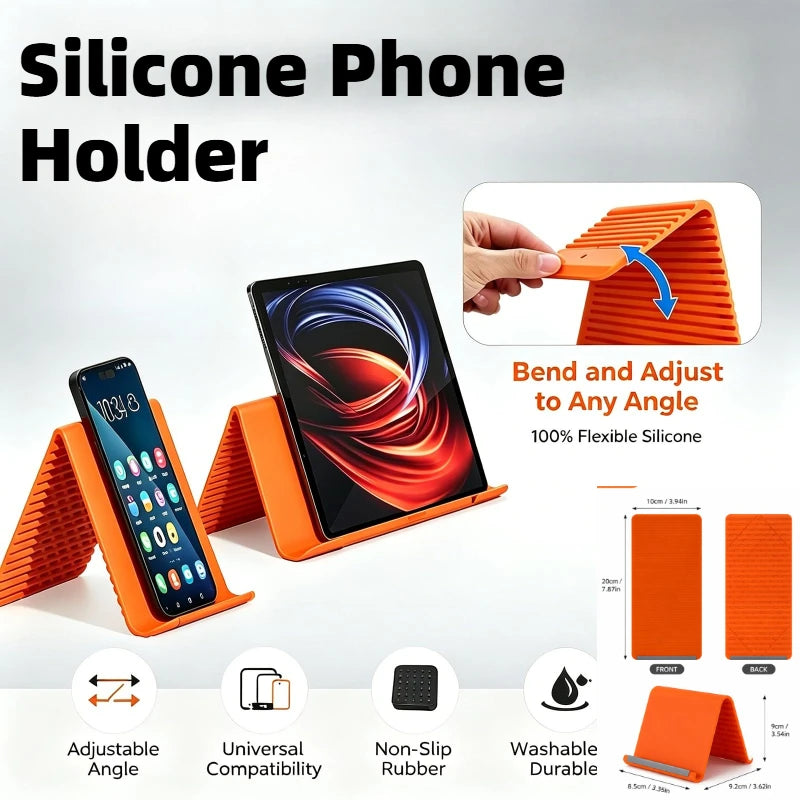 Sticky Phone Grip Phone Holder Wall Bendable Silicone Phone Stand Portable Universal Holder Cell Phone Tablet Desktop Support Zpaxo