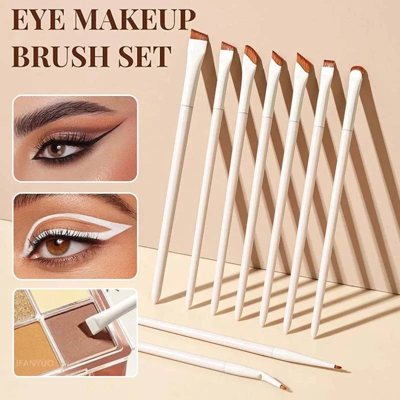 1-9pcs Makeup Brushes Set Upgrade Blade Eyeliner Brush Fine Oblique Head Eyebrow Brush Under The Eyes Place Precise Detail Brush Zpaxo