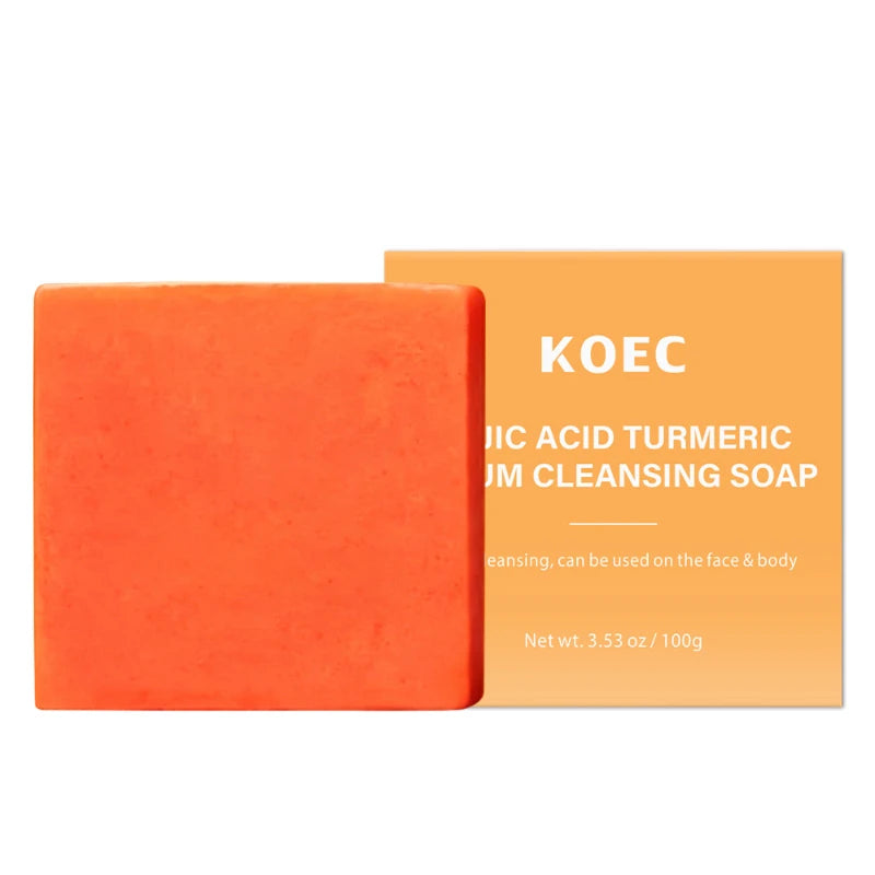 100g Turmeric Soap Bar – Natural Brightening & Hydrating Turmeric Soap Bar Zpaxo Kojic Ginger Soap 100g