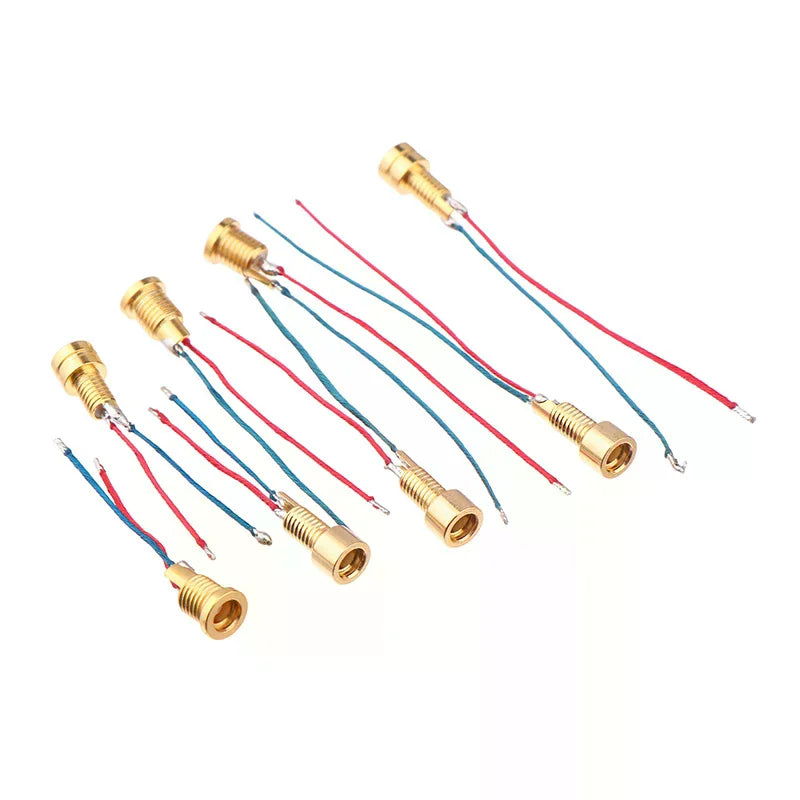 Universal Pin Socket Female Socket With Soldering Wire Mmcx Pure Copper Gold Plated Built-in Hreaded Nut Holder Zpaxo