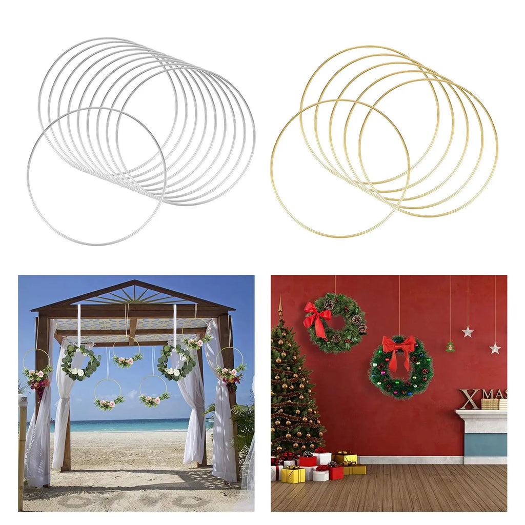 12 Inch/ 30 Cm Metal Iron Flower Hoop Rings for DIY Macrame Crafts Zpaxo