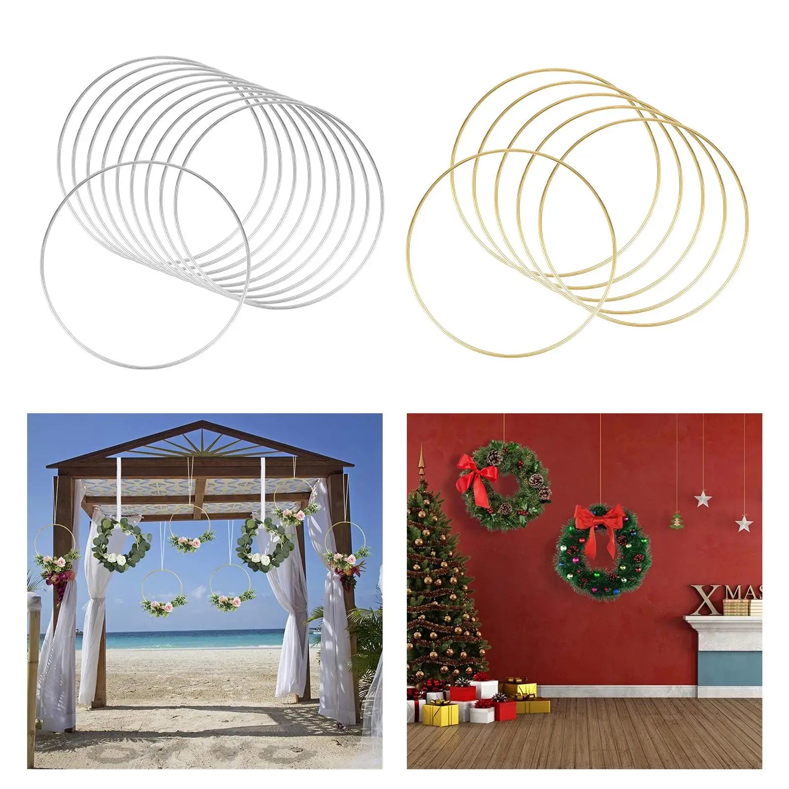 12 Inch/ 30 Cm Metal Iron Flower Hoop Rings for DIY Macrame Crafts Zpaxo